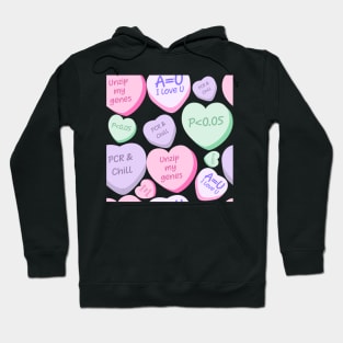 Cute Lovely Laboratory Hearts PCR and Chill Unzip my genes Sticker pack Hoodie